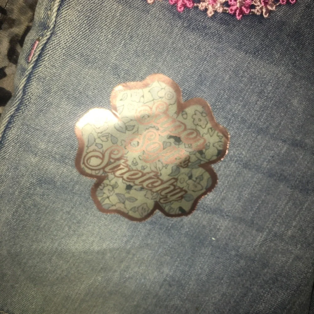 Dear Jumper Y2k Light Blue Denim Shorts with Pink Floral Trim